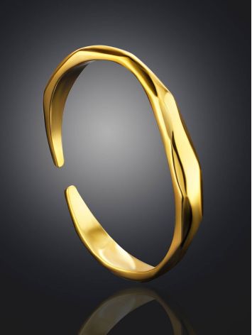 Refined Gold Plated Silver Ring The Liquid, Ring Size: Adjustable, image , picture 2