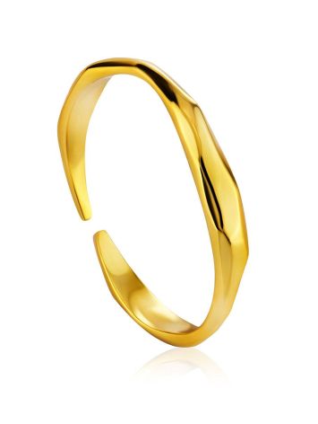 Refined Gold Plated Silver Ring The Liquid, Ring Size: Adjustable, image 