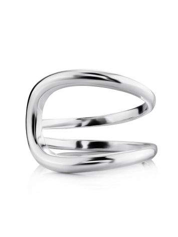 Designer Silver Adjustable Ring The Liquid, Ring Size: Adjustable, image , picture 3
