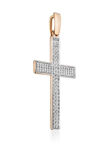 Gold Crystal Encrusted Cross Pendant, image , picture 3
