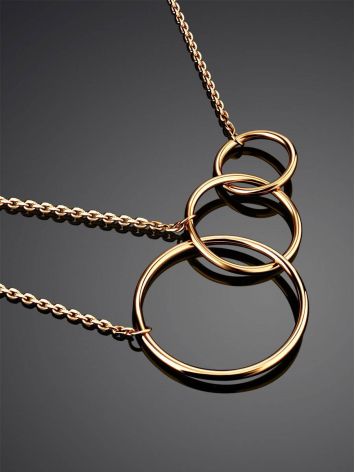 Trendy Geometric Golden Necklace, image , picture 2