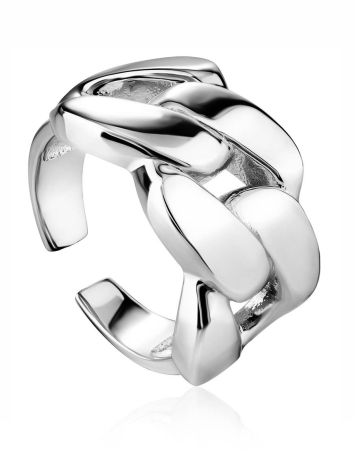 Industrial Design Silver Adjustable Ring The ICONIC, Ring Size: Adjustable, image 