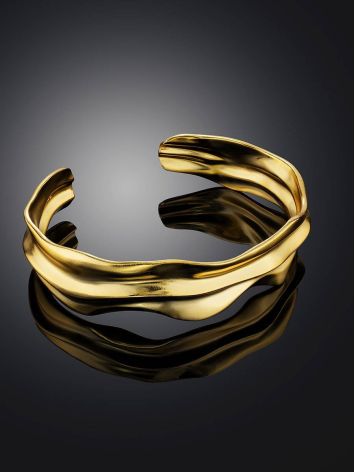 Chic Gold Plated Silver Cuff Bracelet The Liquid, image , picture 2