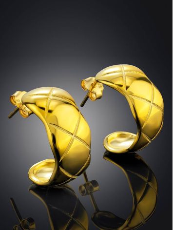 Chunky Gold Plated Silver Stud Earrings The ICONIC, image , picture 2