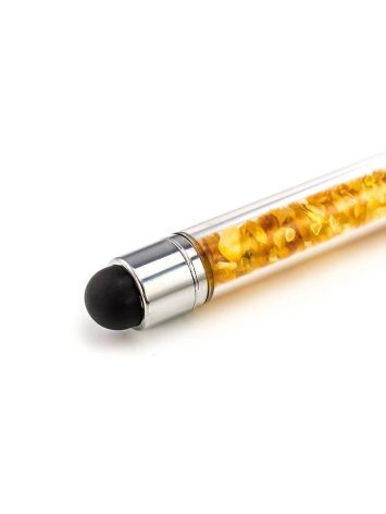 Amber Ball Pen With Stylus, image , picture 3