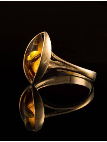 Leaf Cut Amber Ring In Gold The Sophia, Ring Size: 9 / 19, image , picture 2