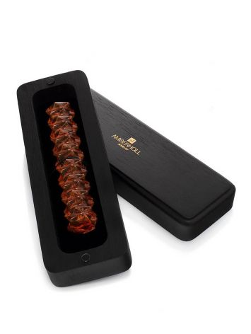 Texturized Cognac Amber Massage Stick, image 