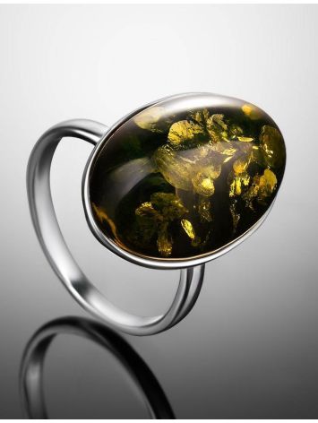 Silver Amber Adjustable Ring The Goji, Ring Size: Adjustable, image , picture 2