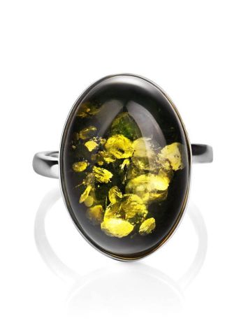 Silver Amber Adjustable Ring The Goji, Ring Size: Adjustable, image , picture 5