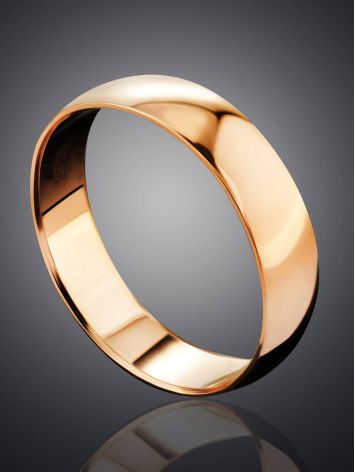 Glossy Golden Band Ring, Ring Size: 6 / 16.5, image , picture 2