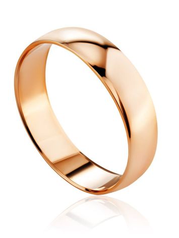 Glossy Golden Band Ring, Ring Size: 6 / 16.5, image 