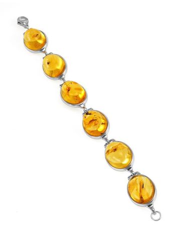 Link Amber Bracelet In Sterling Silver With Inclusions The Clio, image , picture 6
