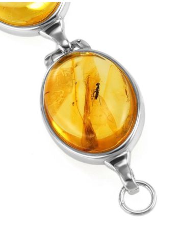 Link Amber Bracelet In Sterling Silver With Inclusions The Clio, image , picture 8