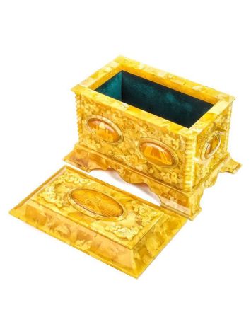 Handcrafted Honey Amber Casket, image , picture 6