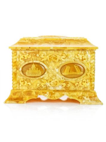 Handcrafted Honey Amber Casket, image , picture 7