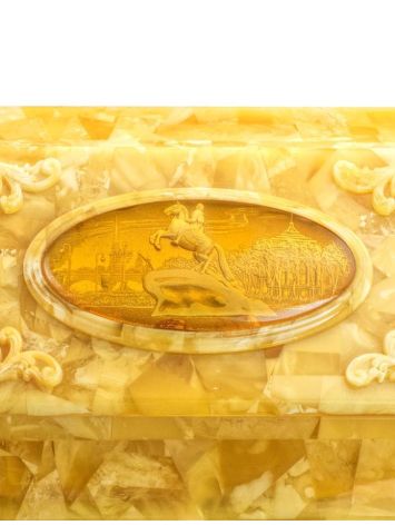 Handcrafted Honey Amber Casket, image , picture 4