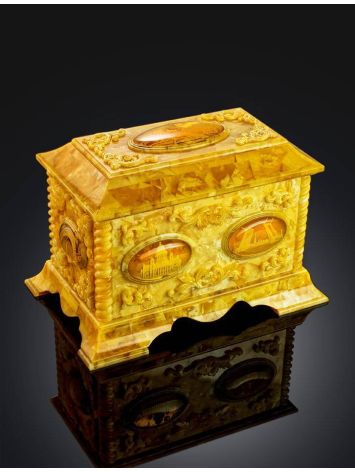 Handcrafted Honey Amber Casket, image , picture 3