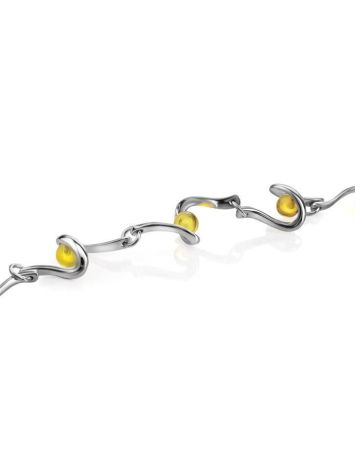 Link Amber Bracelet In Sterling Silver The Leia, image , picture 3