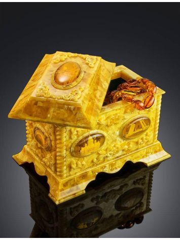 Handcrafted Honey Amber Casket, image , picture 2