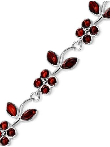 Amber Floral Link Bracelet In Sterling Silver The April, image , picture 4