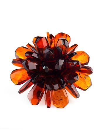 Amber Adjustable Floral Ring The Chrysanthemum, Ring Size: Adjustable, image , picture 3