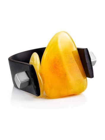 Amber Designer Unisex Ring The Grunge, Ring Size: 13 / 22, image , picture 3