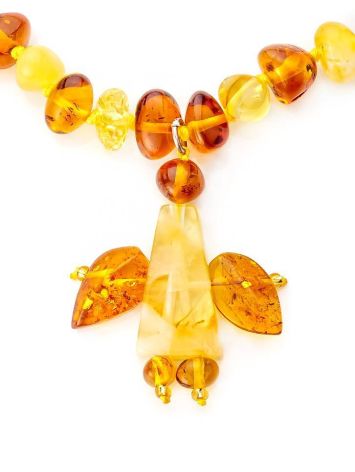 Amber Angel Shaped Pendant Necklace, image , picture 4