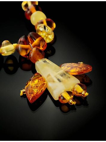 Amber Angel Shaped Pendant Necklace, image , picture 2