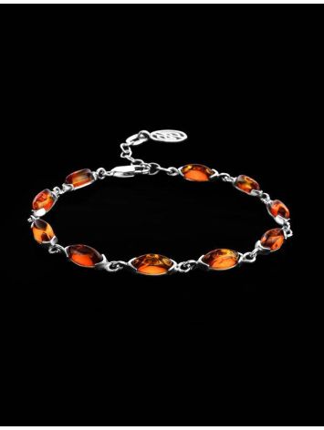Link Amber Bracelet In Sterling Silver The Petal, image , picture 2