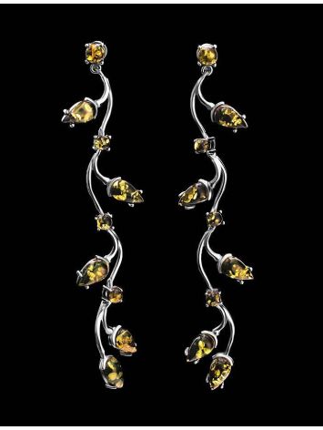 Refined Amber Dangles In Sterling Silver The Verbena, image , picture 3