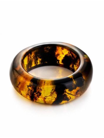 Cognac Amber Band Ring The Magma, image , picture 3
