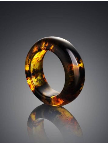 Cognac Amber Band Ring The Magma, image , picture 2