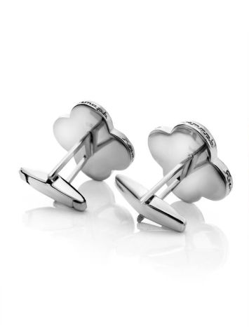 Alhambra Amber Cufflinks In Sterling Silver The Monaco, image , picture 4
