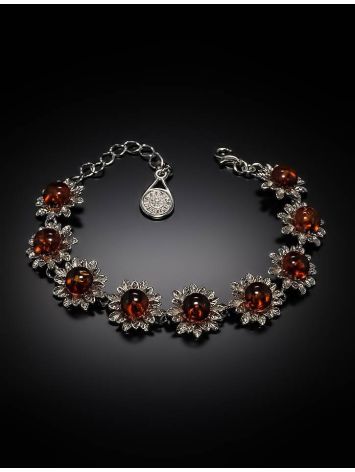 Cherry Amber Bracelet In Sterling Silver The Aster, image , picture 2