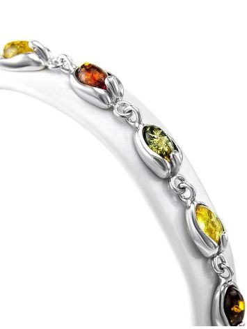 Silver Amber Link Bracelet The Astrid, image , picture 3