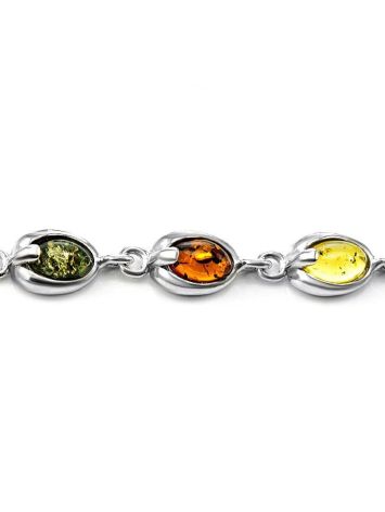 Silver Amber Link Bracelet The Astrid, image , picture 5