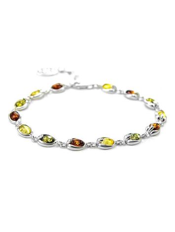 Silver Amber Link Bracelet The Astrid, image , picture 6