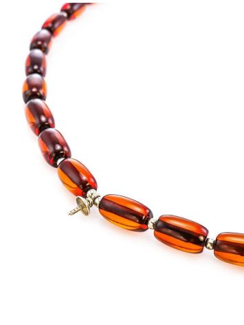 Cherry Amber Beaded Necklace With A Bail, image , picture 2