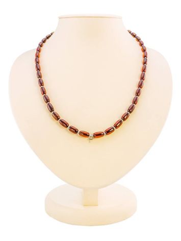 Cherry Amber Beaded Necklace With A Bail, image , picture 4