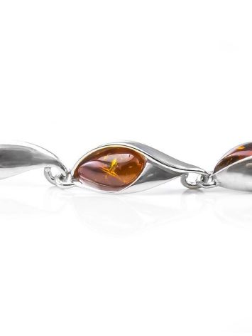 Cognac Amber Bracelet In Sterling Silver The Peony, image , picture 3