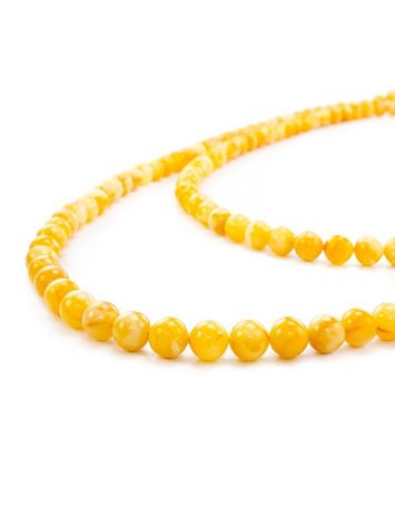 Honey Amber Ball Beaded Necklace The Ariadna, image , picture 4