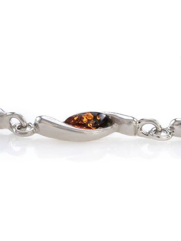 Amber Link Bracelet In Sterling Silver The Liana, image , picture 5