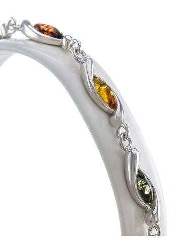 Amber Link Bracelet In Sterling Silver The Liana, image , picture 3