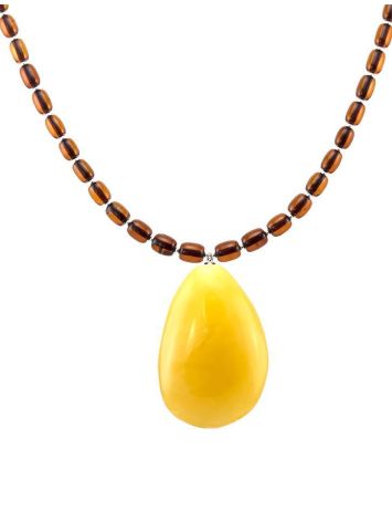 Amber Beaded Necklace With Bail, image , picture 4