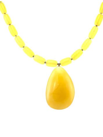 Amber Beaded Necklace With Bail, image , picture 3