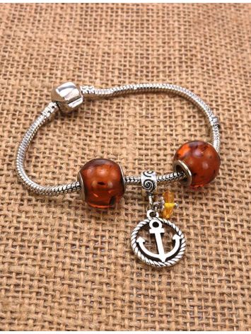 Metal Charm With Lemon Amber The Anchor, image , picture 2