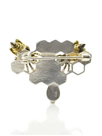 Designer Amber Brooch In Sterling Silver The Bee, image , picture 6