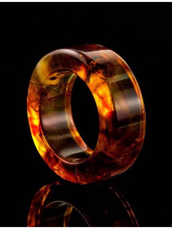 Cognac Amber Band Ring The Magma, image , picture 2
