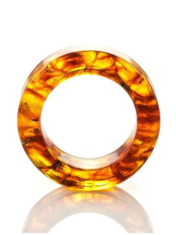 Cognac Amber Band Ring The Magma, image , picture 6