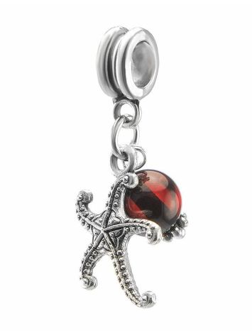 Metal Charm With Cherry Amber The Starfish, image , picture 3